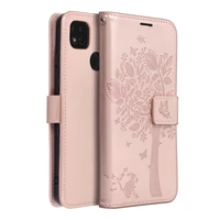 MEZZO grāmatas viedtālruņa apvalks XIAOMI Redmi 9C / 9C NFC mandala rozā zelts