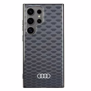 Audi IML Izšuvuma raksts Magnētiskais viedtālruņa apvalks S24 Ultra S928 melns/melns cietais apvalks AU-IMLMS24U-Q5/D3-BK