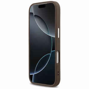 Guess Чехол для iPhone 17 Pro совместимый с MagSafe GUHMP17LP4TSRCMW (PU 4G W/Triangle Logo SL) коричневый