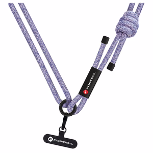 FORCELL F-DESIGN S10X165 crossbody phone lanyard with adjustable length (max 82,5cm in the loop) gray purple