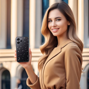 Kristāla mirdzošs apvalks Xiaomi Redmi 12 Sudraba