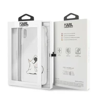 Karl Lagerfeld Choupette Fun iPhone Xs Max viedtālruņa apvalks - caurspīdīgs