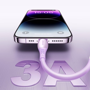 Joyroom S-A59 Vibrant Series 3A USB-A - Lightning kabelis 1.2m - violets