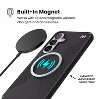 Speck Presidio2 Grip Magnet - Samsung Galaxy S26+ MagSafe maciņš (melns/Slate pelēks/balts)