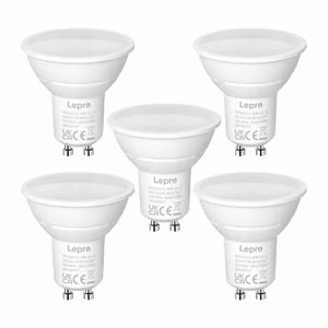 LEPRO 200073-WW-EU-5 GU10 LED spuldze, 4.5W, 345 lm, 2700K, 100°, 5 gab. iepakojums