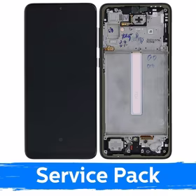 LCD Displejs Saderīgs ar Samsung A336 A33 5G Ar Frame / Melns / (Service Pack)