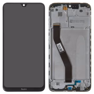 LCD screen Xiaomi Redmi 8/8A ar touch screen un frame Melns original (service pack)