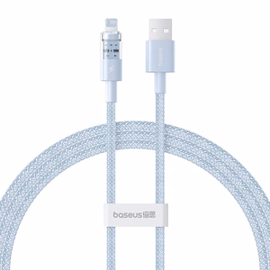 Baseus Gem USB-A uz Lightning 2.4A ātras uzlādes kabelis 1 m, zils