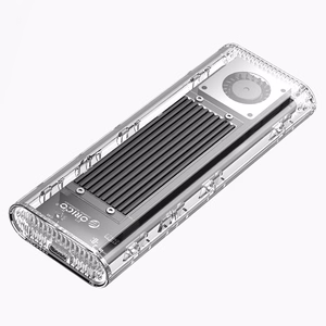 Orico TCM2-G20 M.2 NVME USB-C 3.2 20Gb/s disku ierīce - sudraba/caurspīdīga
