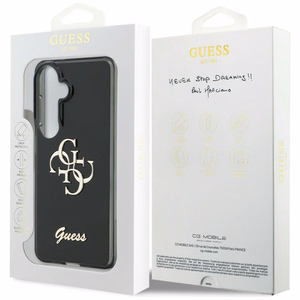 GUESS maciņš for SAMSUNG S26 GUHCS26S5HC4MLSK (IML Big Metal 4G and Script) melns