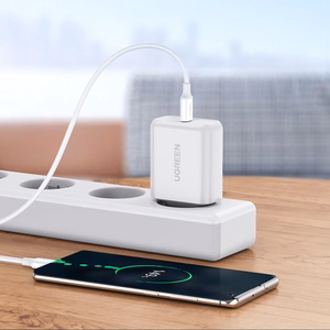 Ugreen US264 60518 USB-C / USB-C PD QC AFC kabelis 1m - balts