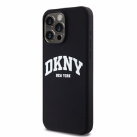 DKNY Liquid Silicone White Printed Logo MagSafe Viedtālruņa apvalks iPhone 14 Pro Max - melns (m)
