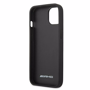 AMG ādas iespiestu līniju apvalks iPhone 13 mini - melns