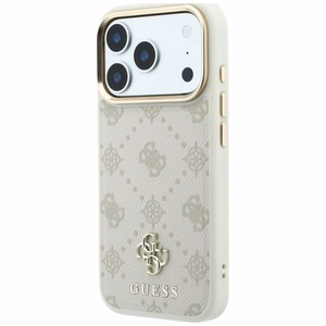 Guess Peony 4G Small Logo MagSafe maciņš iPhone 17 Pro Max / 18 Pro Max, bēšs