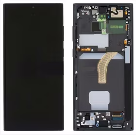 LCD screen Samsung S908 S22 Ultra ar touch screen un frame Graphite/Sky Zils/Sarkans original (service pack)