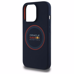 RED BULL viedtālruņa apvalks IPHONE 14 Pro saderīgs ar MagSafe RBHMP14L24SIILVR (Silikona sarkans gredzens) tumši zila