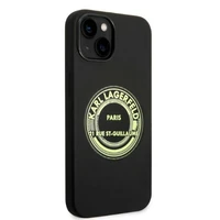 Karl Lagerfeld KLHCP14MSRSGRCK iPhone 14 Plus 6.7 "cietais viedtālruņa apvalks melns / melns silikona RSG