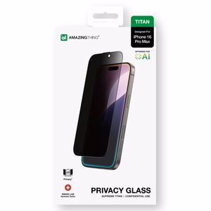 AmazingThing Titan Privacy Glass privātuma rūdītais stikls iPhone 16 Pro Max