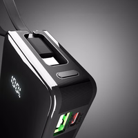 Portatīvais lādētājs SBS 10000 mAh 20W ar iebūvētu USB-C kabeli un digitālo indikatoru - melna