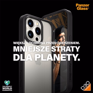 PanzerGlass ClearCase viedtālruņa apvalks iPhone 15 Pro – militārā līmeņa sertificēts, caurspīdīgs un melns
