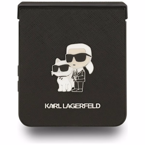 KARL LAGERFELD viedtālruņa apvalks SAMSUNG Z Flip7 KLHCZF7SAPKCNPK (Saffiano KC PIN) melns