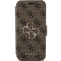 Guess 4G Metal Logo apvalks iPhone 15 Pro - brūns
