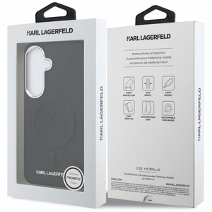 Karl Lagerfeld maciņš Embossed Ring Initials MagSafe Samsung Galaxy S26 melns