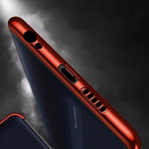 Xiaomi Redmi 8A - caurspīdīgs zils Gel TPU apvalks ar elektroapkalējuma rāmi