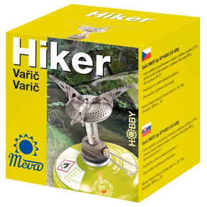 Meva HIKER tūrisma gāzes plīts vītņotām vai vārsta gāzes kasetnēm, 2,4 kW, 70 g