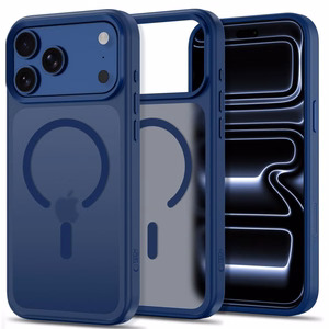 Tech-Protect Magmat MagSafe CC maciņš iPhone 18 Pro Max / 17 Pro Max, matēts tumši zils