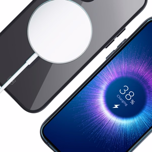 3mk satīna bruņu magnētiskais viedtālruņa apvalks ar MagSafe iPhone 12 Pro Max - caurspīdīgs ar melnu rāmi