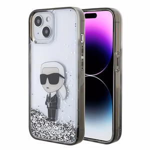 Karl Lagerfeld KLHCP15SLKKNSK viedtālruņa apvalks iPhone 15 6.1" - caurspīdīgs