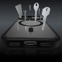 Benks Magnētiskais Mist apvalks ar metāla rāmi 0068 iPhone 17 Air balts (kamera vadības poga)