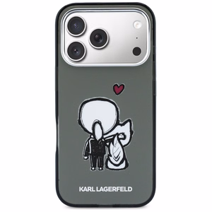 Karl Lagerfeld Karl & Choupette задняя MagSafe чехол для iPhone 17 Pro Max чёрный