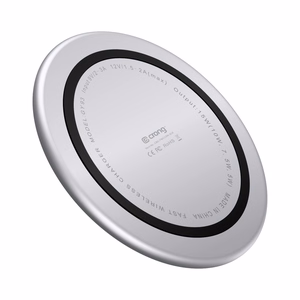 Crong PowerSpot Qi 15 W USB-C bezvadu lādētājs ar rūdīta stikla pārklājumu, sudraba krāsā un balts