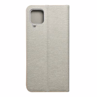 LUNA Book Gold viedtālruņa apvalks SAMSUNG A12 / M12 sudrabains