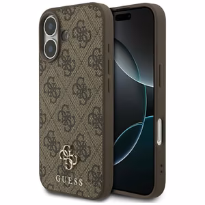 GUESS viedtālruņa apvalks IPHONE 17, saderīgs ar MagSafe GUHMP17SP4SM4MW (PU 4G Small 4G un Classic), brūns