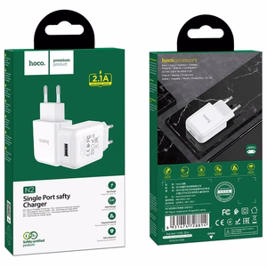 Lādētājs Hoco USB A 2A 10W N2 balts