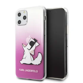 Karl Lagerfeld Choupette Fun viedtālruņa apvalks iPhone 11 Pro - rozā