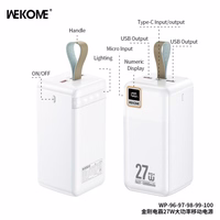 Portatīvais lādētājs WK Design "WP-97" balts 50000mAh (27W)