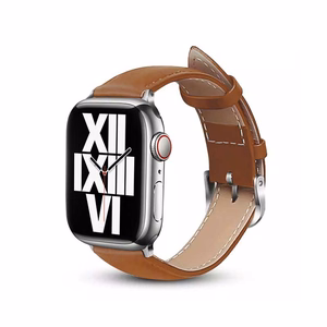 Crong Noble Band dabīgās ādas siksniņa Apple Watch 44 / 45 / 46 / 49 mm, mokas krāsā