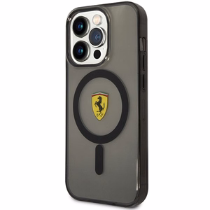 Ferrari FEHMP14LUKK iPhone 14 Pro 6.1" melns/melns cietais apvalks Translucent Magnētiskais