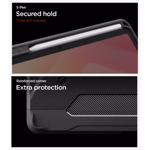 Spigen Tough Armor Pro  Samsung Galaxy Tab S12+ 12.6" vāciņš, melns
