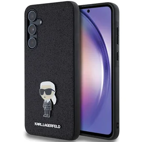 Karl Lagerfeld Fiksēts Mirdzošs Ikonik Logo Metal Pin viedtālruņa apvalks Samsung Galaxy A55 - melns