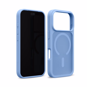 Zils „Crong Hybrid Matte Magnetic“ aizsargvāciņš ar „MagSafe“, paredzēts „Apple iPhone 18 Pro Max“ un „iPhone 17 Pro Max“