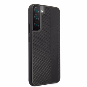 AMG Carbon Stripe&Embossed viedtālruņa apvalks Samsung Galaxy S22+ - Melns