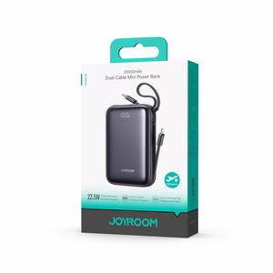 Joyroom JR-PBF29 20000mAh 22.5W ārējā baterija ar dubulto kabeli melna