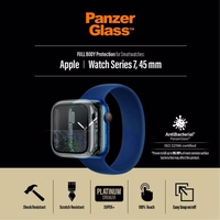 PanzerGlass pilna korpusa apvalks Apple Watch 7 / 8 45 mm - caurspīdīgs