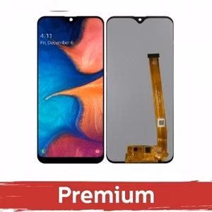 LCD displejs saderīgs ar Samsung A207 A20s melns OEM