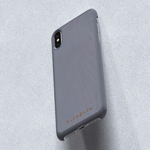 Nordic Elements Original Gefion vāciņš ierīcei iPhone XS Max, ar dabīga kļavas koka apdari, vidēji pelēks